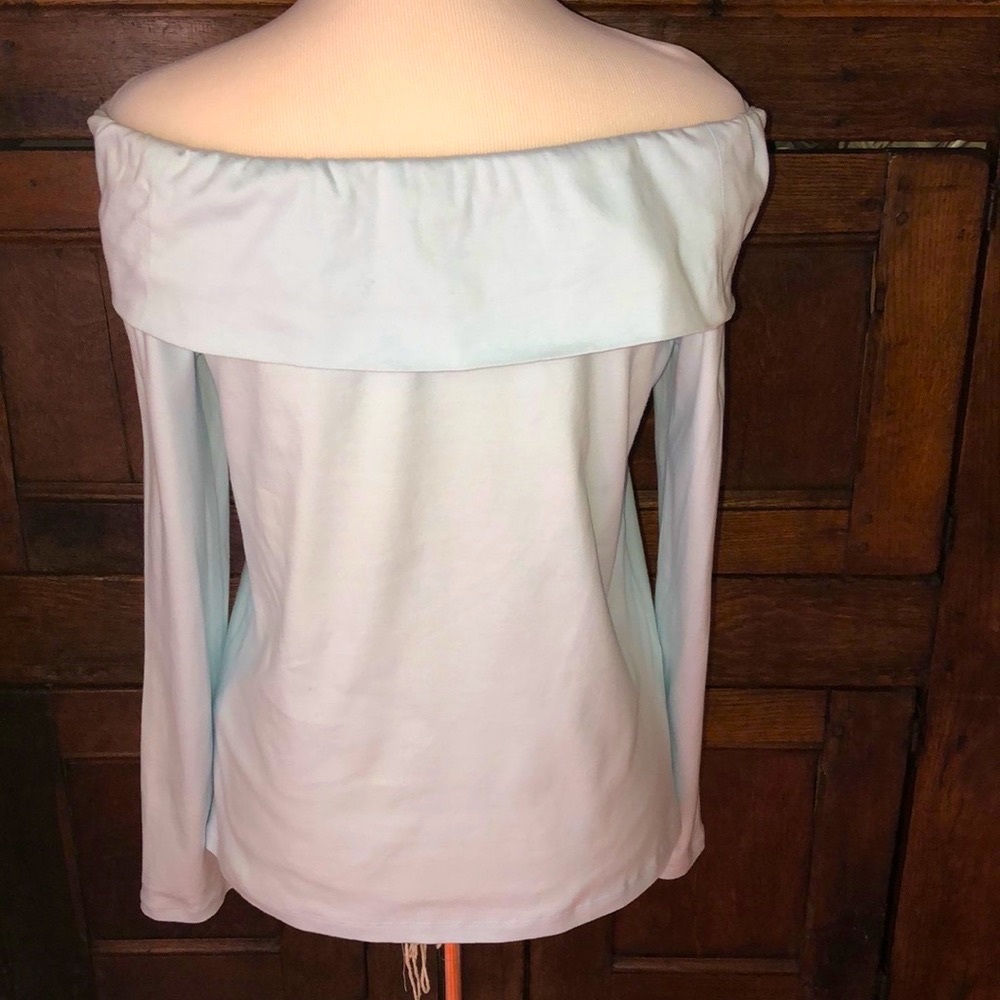 TIBI Mercerized off shoulder top - Picture 4 of 8